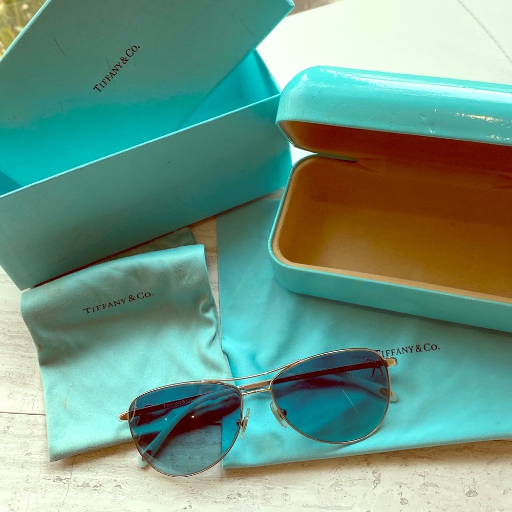 Tiffany’s Havana blue / silver sunglasses